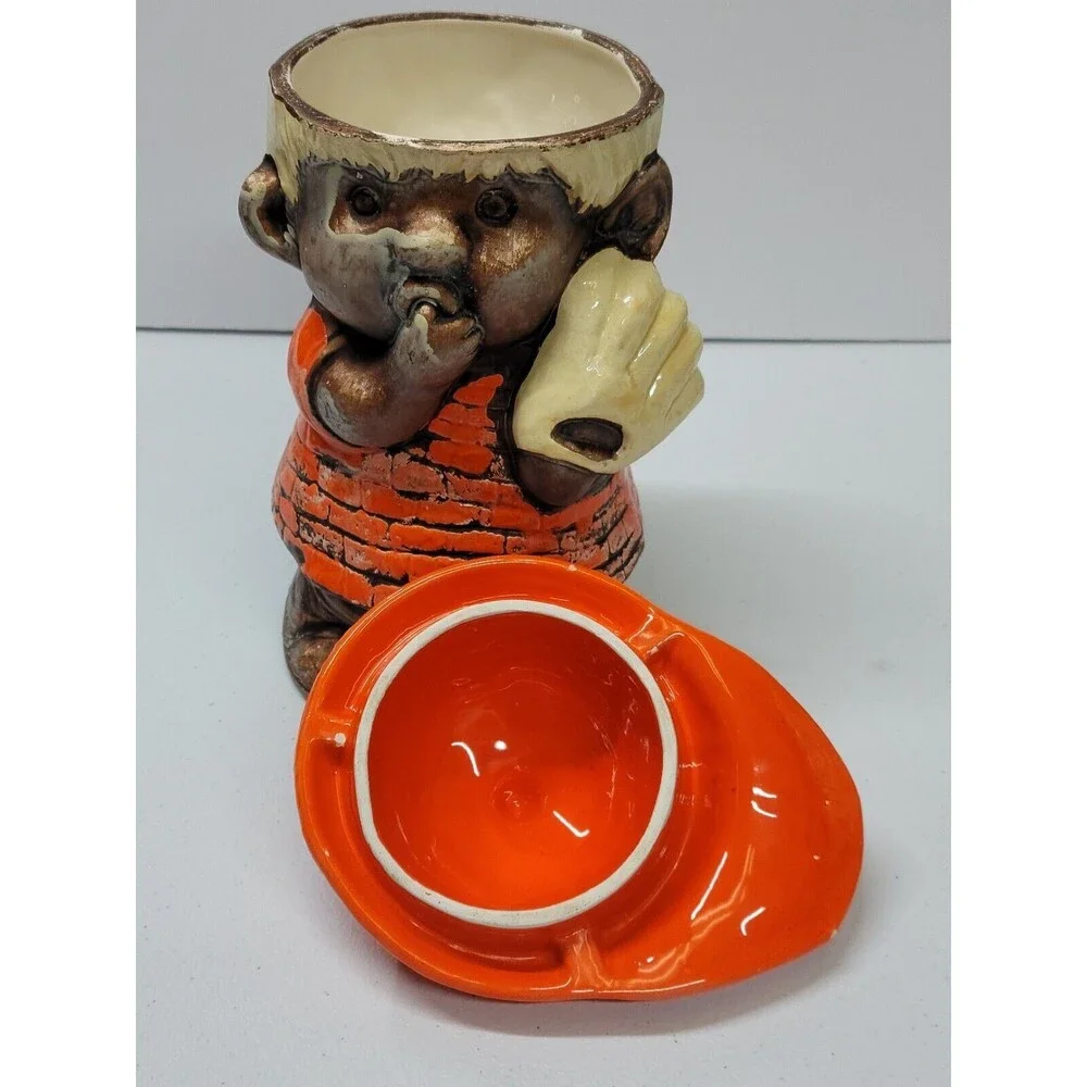 Vintage Treasure Craft Ceramic Boy w/Baseball Cap, Glove & Finger in His Mouth